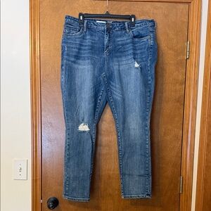 Kut from the Kloth Blue Distressed Straight Leg Jeans